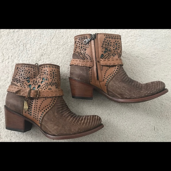 Cuadra Lizard Ankle Boot Fango Oryx - Picture 2 of 8